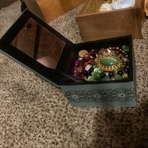 Box of Old Jewels and miscellaneous trinkets